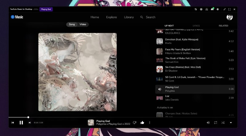🆔  软件名称：ytmdesktop2⭐️  软件功能：YouTube音乐桌面版➡️  支持平台：#Windows #macOS #Linux📁  软件简介：一款非官方的YouTube音乐桌面应用程序，支持LastFM，可以记录用户的听歌历史，并提供广告跳过功能