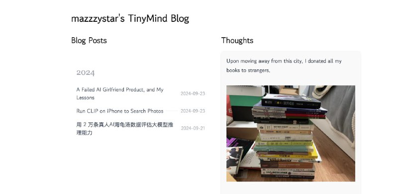 🆔  项目名称：Tinymind⭐️  项目功能：使用 Github 写博客📁  项目简介：一个开源的通过 GitHub 轻松撰写和同步博客及个人想法的工具