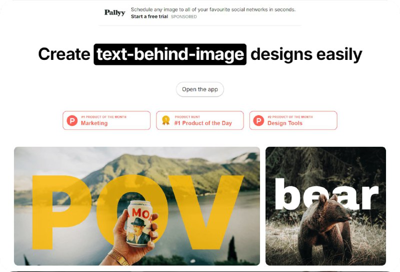 🗣Text Behind Image：文字后嵌入，轻松生成海报级别的图片，开源的在线图像处理工具，只需上传图片，然后通过 AI 处理添加文字，就能快速将文字置入主体后方🏷 标签：#源码 #网站 #AI #图片处理👉 链接：